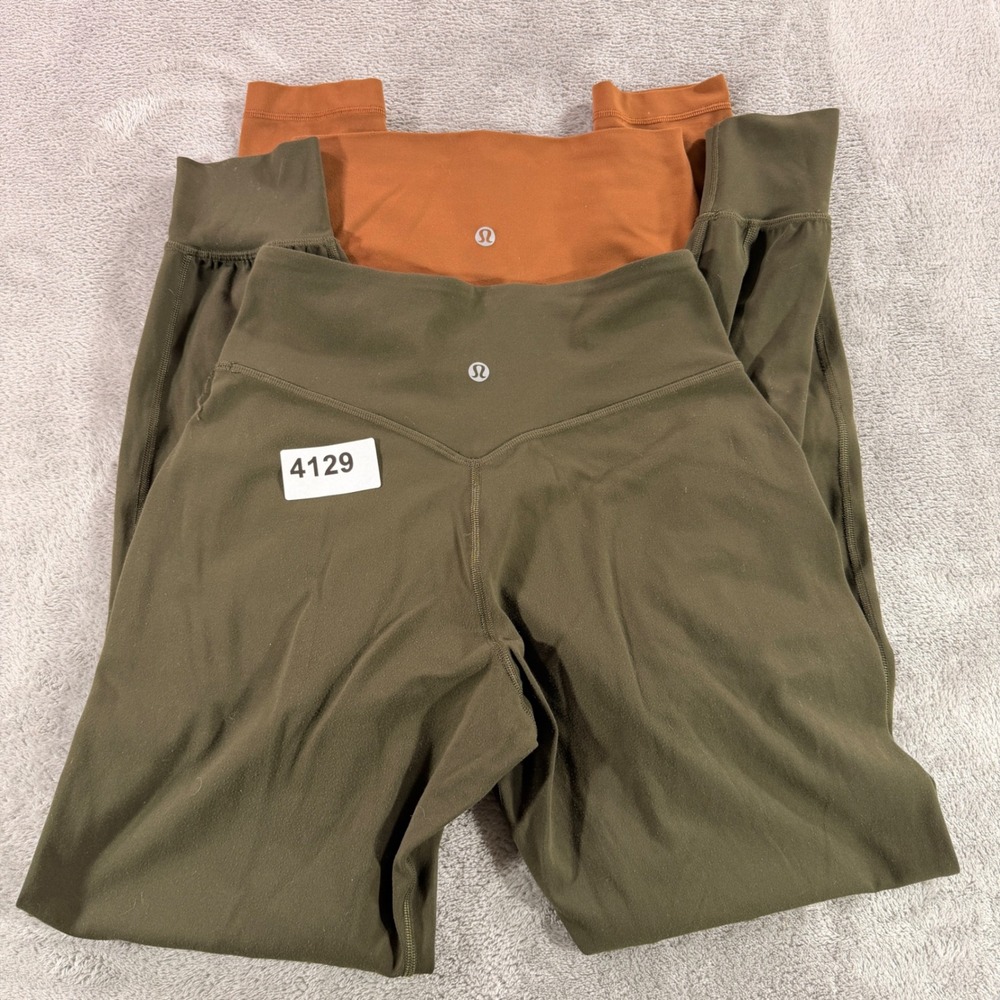 Lululemon Align Jogger Legging Bundle Women 4 Green Orange High Rise Yoga Pants